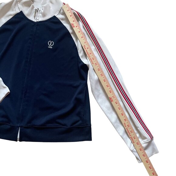 Izod Movement Navy & White Women's Track Jacket Y2K XL - Picture 4 of 10